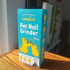 LuckyTail Pet Nail Grinder for Dogs and Cats - Super Quiet Grinder, White